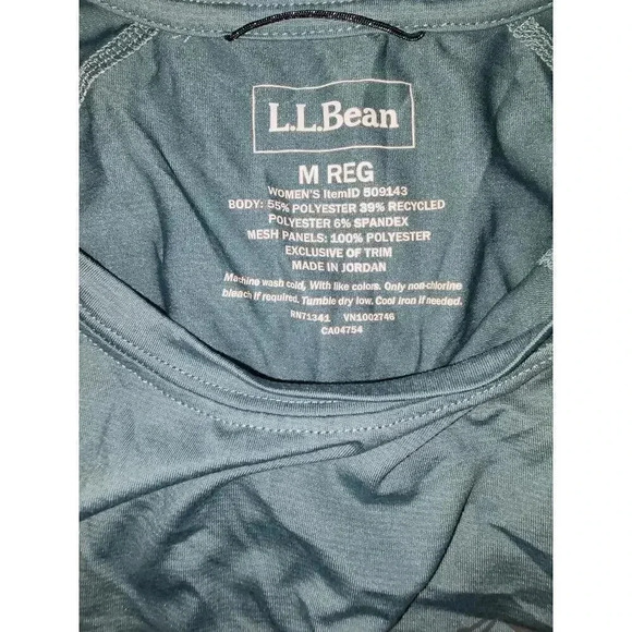 LL Bean M Blue and Grey Long Sleeve UPF 50 Tech Active Women's Top - Picture 4 of 4